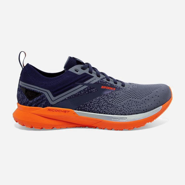 Brooks Ricochet 3 Australia - Men's Lightweight Road Running Shoes - Navy/Grey/Scarlet (253094-NMP)